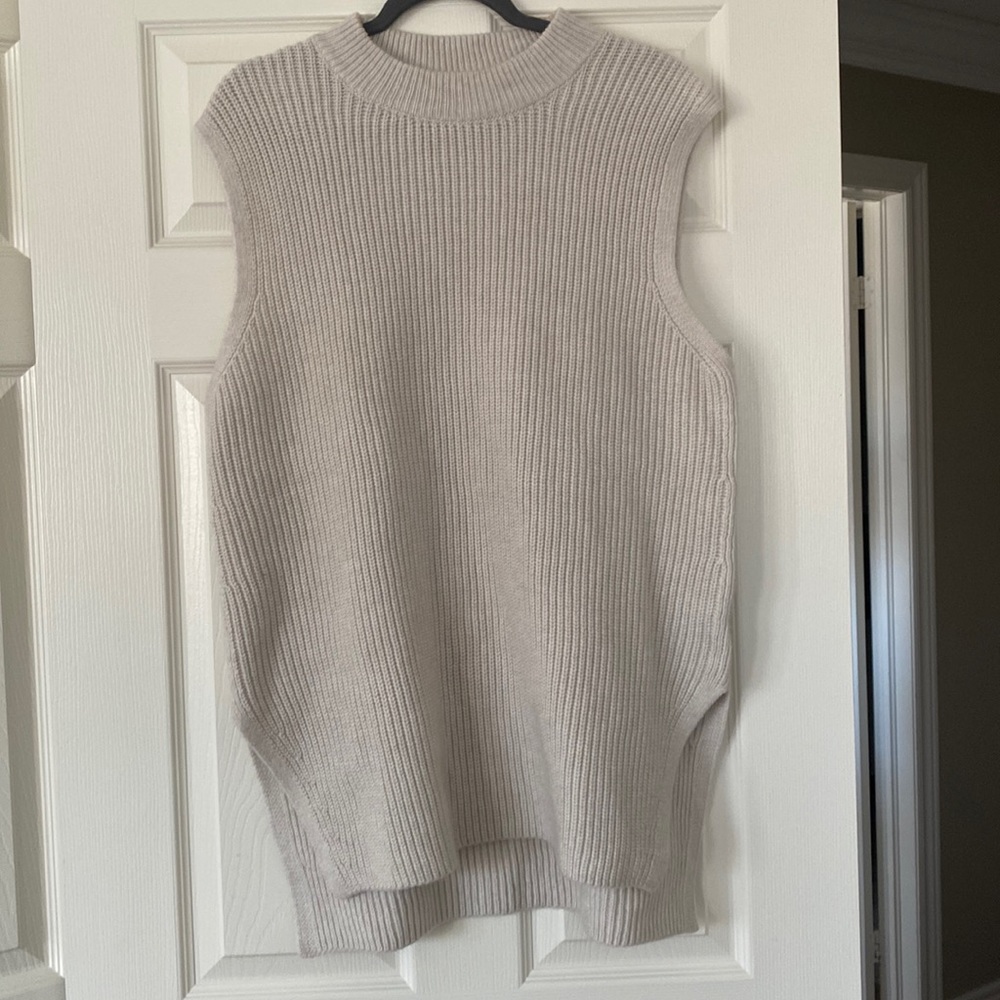 Cream sweater vest